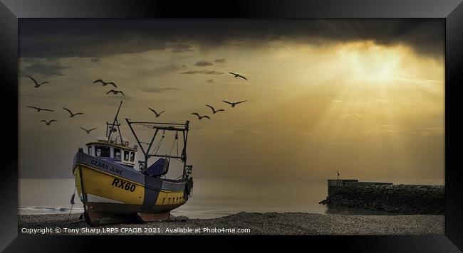 AFTER THE EVENING STORM - HASTINGS, EAST SUSSEX Framed Print by Tony Sharp LRPS CPAGB