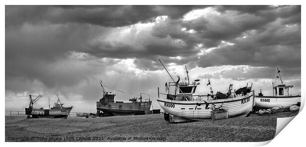 FISHING TRAWLERS, HASTINGS,  EAST SUSSEX Print by Tony Sharp LRPS CPAGB