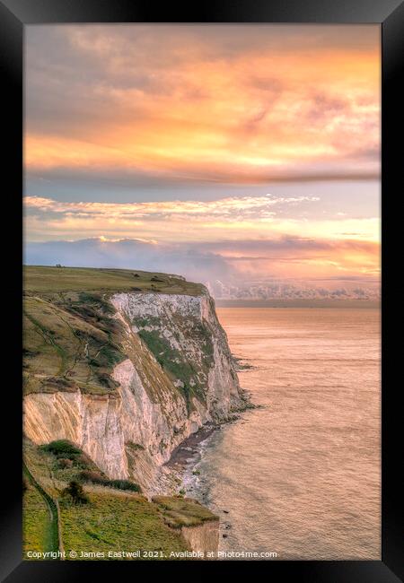 White cliffs of Dover  Framed Print by James Eastwell