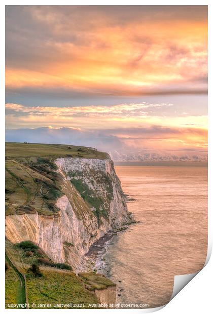 White cliffs of Dover  Print by James Eastwell