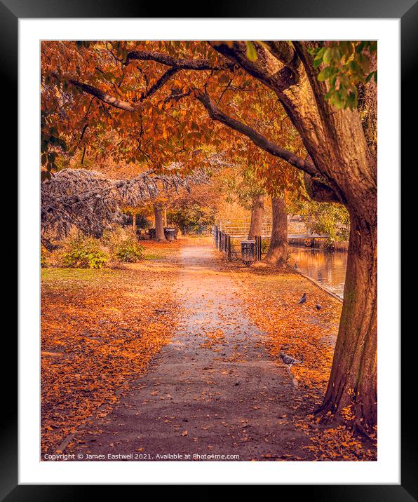 Great Stour Way, Canterbury in Autumn Framed Mounted Print by James Eastwell
