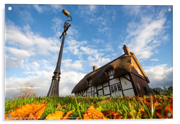 Autumn Cottage Acrylic by Neil Porter
