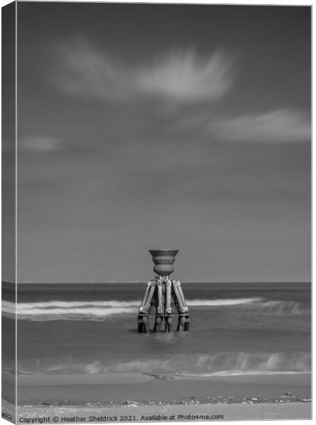 Time And Tide Bell, Mablethorpe Canvas Print by Heather Sheldrick
