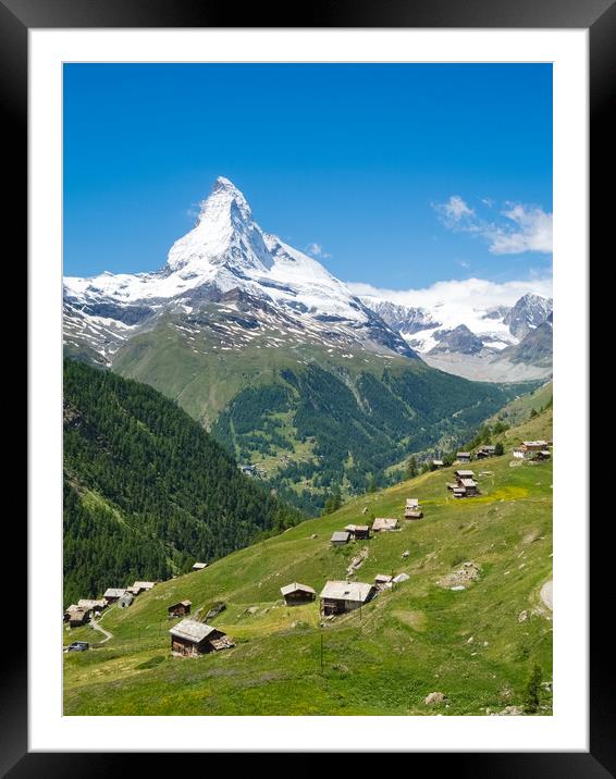 Matterhorn Mountain Framed Mounted Print by Mike C.S.