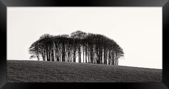 Nearly Home Trees, Coming home trees, Cornwall tre Framed Print by kathy white