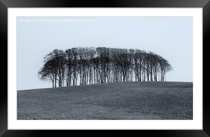 Nearly Home Trees, Coming home trees, Cornwall trees Cookworthy Framed Mounted Print by kathy white