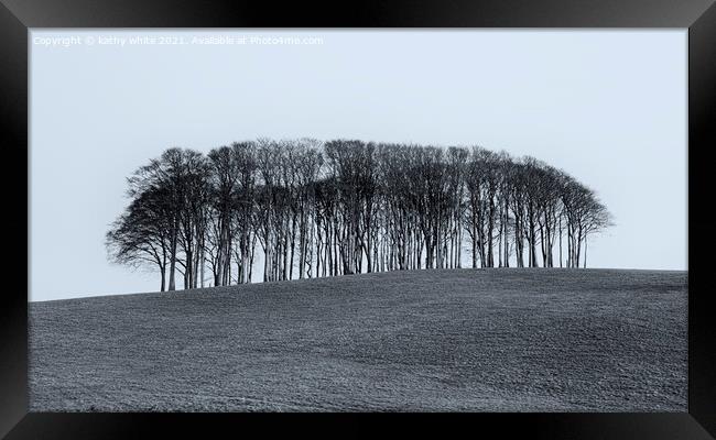 Nearly Home Trees, Coming home trees, Cornwall trees Cookworthy Framed Print by kathy white