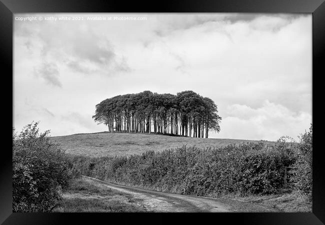 Nearly Home Trees, Coming home trees, Cornwall trees Cookworthy  Framed Print by kathy white