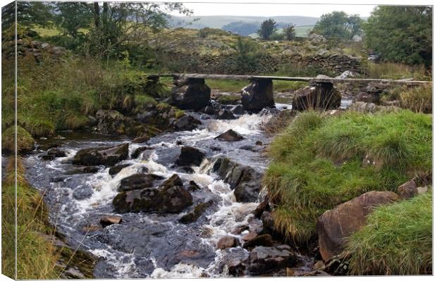 Austwick Bridge and River Canvas Print by Geoff Storey