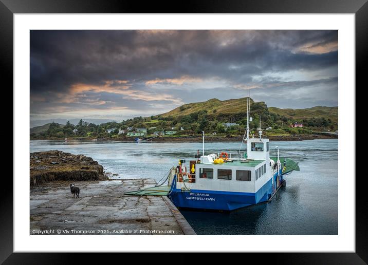 Cuan Ferry Framed Mounted Print by Viv Thompson