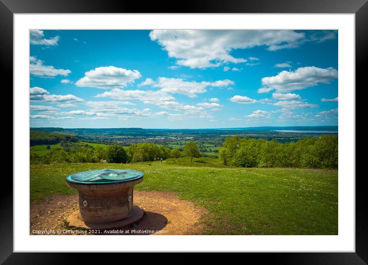 Topograph on The Cotswold Way Framed Mounted Print by Chris Rose