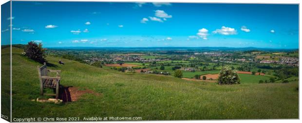 Selsley Common view Canvas Print by Chris Rose