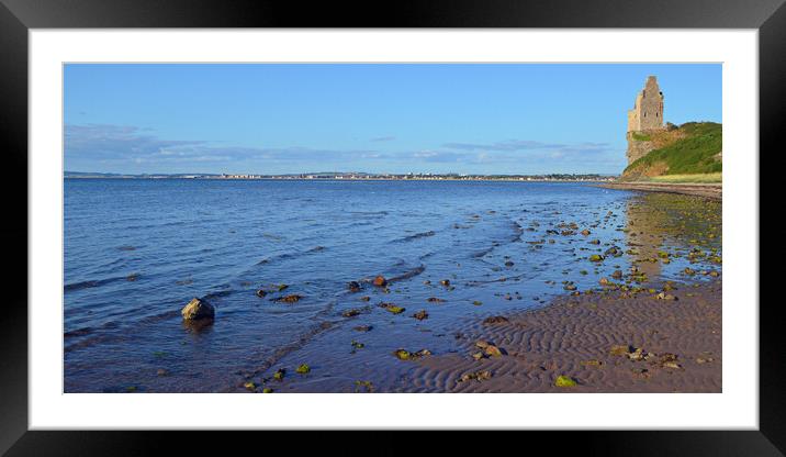 Greenan Castle and Ayr Framed Mounted Print by Allan Durward Photography