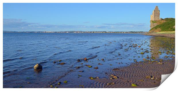 Greenan Castle and Ayr Print by Allan Durward Photography