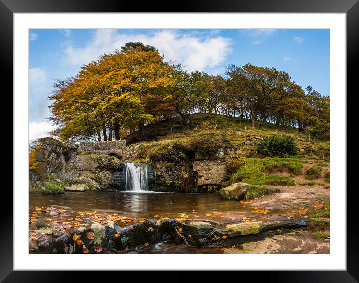 Three Shires Head waterfall Framed Mounted Print by Jason Wells