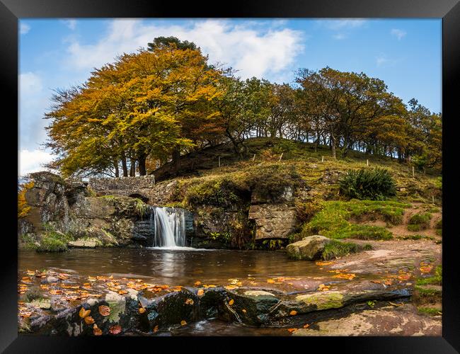 Three Shires Head waterfall Framed Print by Jason Wells