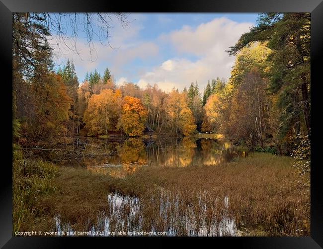 Autumn at Loch Dunmore, Pitlochry Framed Print by yvonne & paul carroll