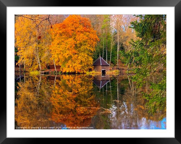 The boathouse, Loch Dunmore, Pitlochry Framed Mounted Print by yvonne & paul carroll