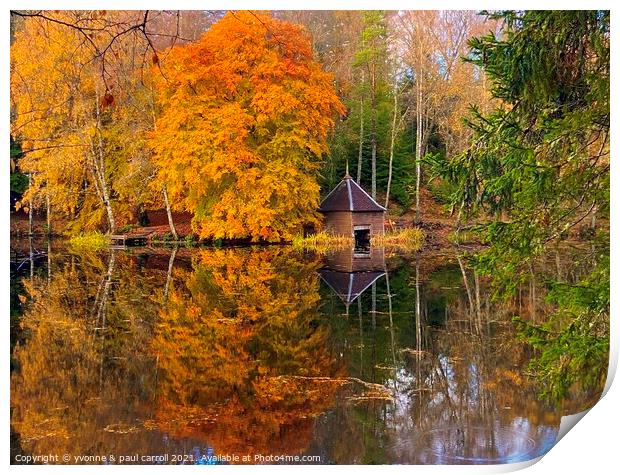 The boathouse, Loch Dunmore, Pitlochry Print by yvonne & paul carroll