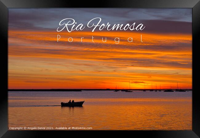 Ria Formosa Postcard - Portugal Framed Print by Angelo DeVal