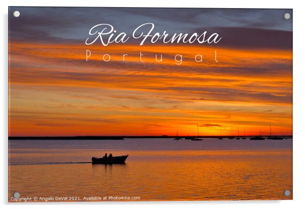 Ria Formosa Postcard - Portugal Acrylic by Angelo DeVal