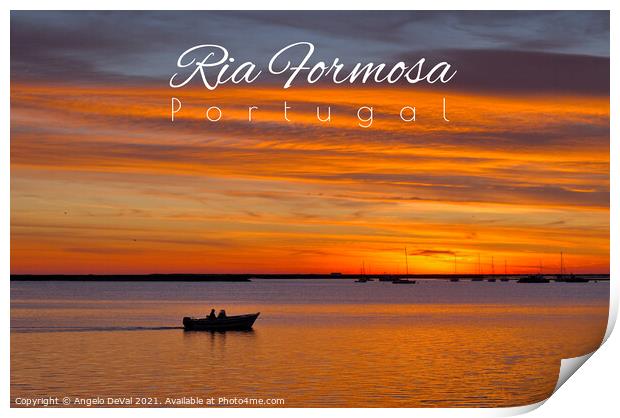 Ria Formosa Postcard - Portugal Print by Angelo DeVal