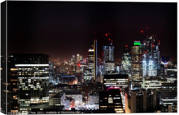 London by Night Canvas Print by Jon Pear