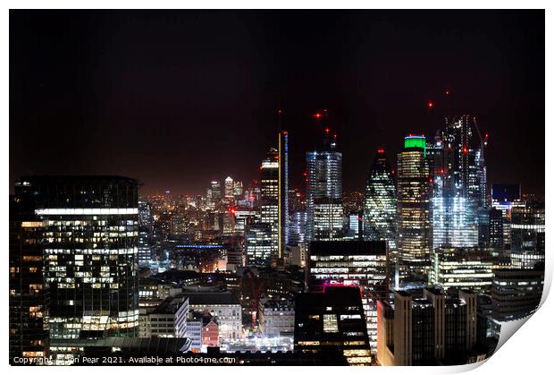 London by Night Print by Jon Pear