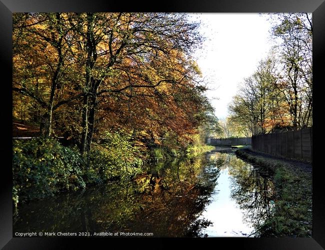 Enchanting Autumn Canal Framed Print by Mark Chesters