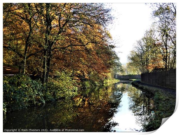 Enchanting Autumn Canal Print by Mark Chesters
