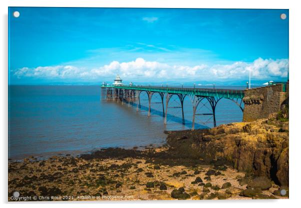 Clevedon Pier Acrylic by Chris Rose