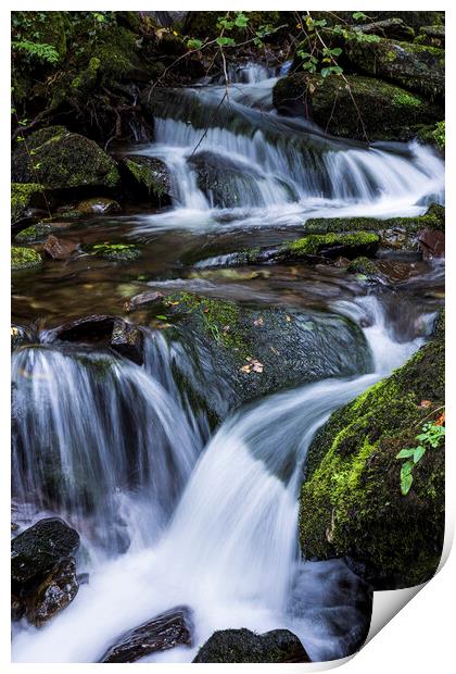 Waterfall Snowdonia Wales Print by Phil Crean