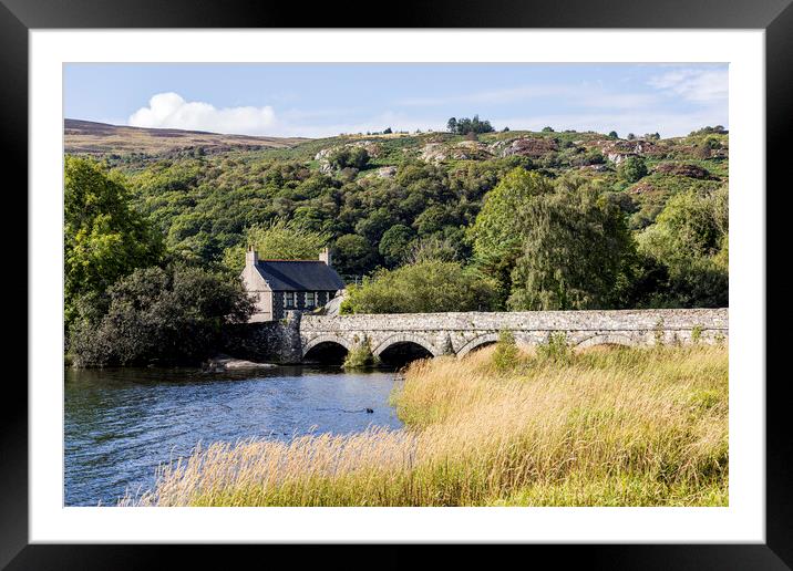 Pont Pen y Llyn bridge Llanberis Wales Framed Mounted Print by Phil Crean