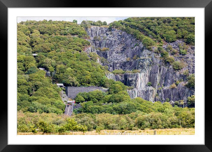 Vivian slate quarry, Llanberis Wales Framed Mounted Print by Phil Crean