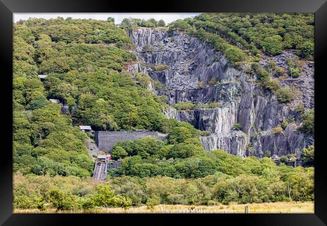 Vivian slate quarry, Llanberis Wales Framed Print by Phil Crean