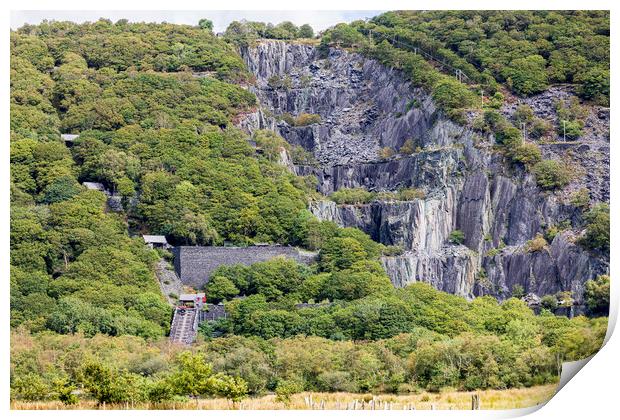 Vivian slate quarry, Llanberis Wales Print by Phil Crean