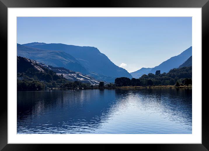 Llyn Pardan lake Llanberis Wales Framed Mounted Print by Phil Crean