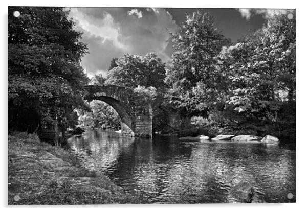 Hexworthy Bridge, Dartmoor Acrylic by Darren Galpin