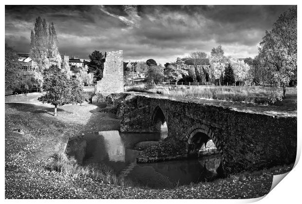 Medieval Exe Bridge   Print by Darren Galpin