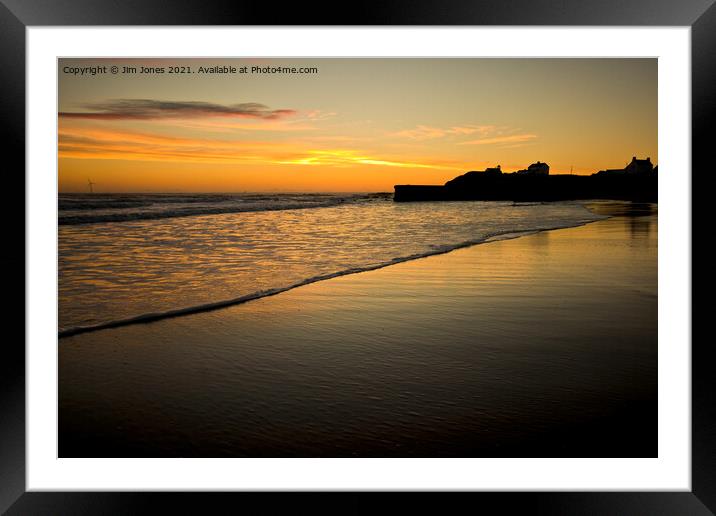 October Sunrise over the North Sea Framed Mounted Print by Jim Jones