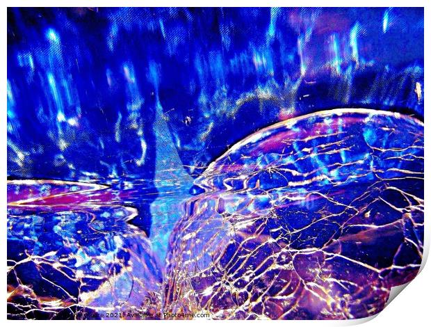 Electrically charged abstract Print by Stephanie Moore