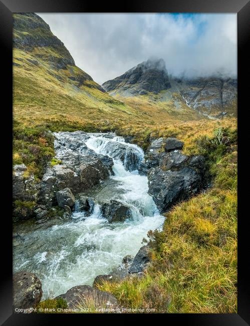 Allt na Dunaiche waterfall and Blaven, Skye Framed Print by Photimageon UK