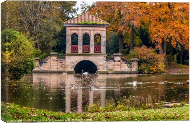 Birkenhead Park Wirral at Wirral  Canvas Print by Phil Longfoot