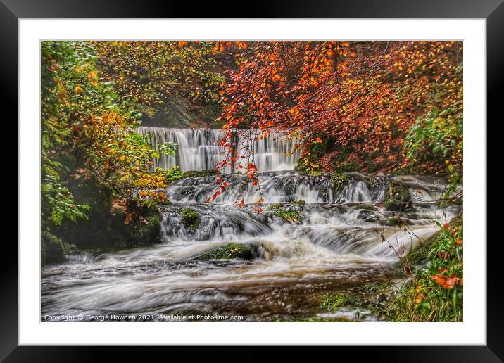 Waterfall on the River Rothay Ambleside Framed Mounted Print by Denley Dezign