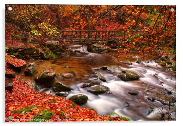 River Rothay Ambleside in Autumn Acrylic by Denley Dezign