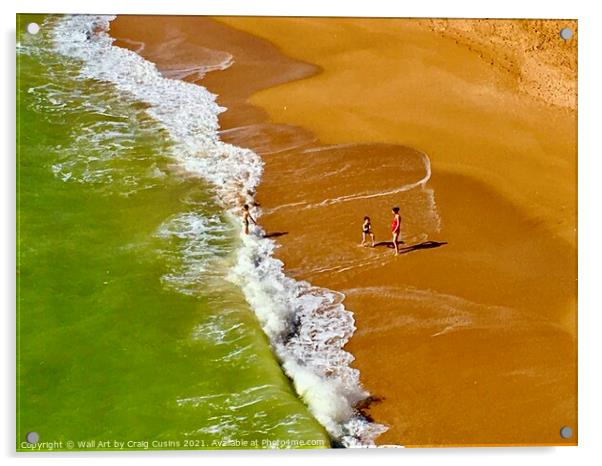 Algarve  Beach 1. Acrylic by Wall Art by Craig Cusins