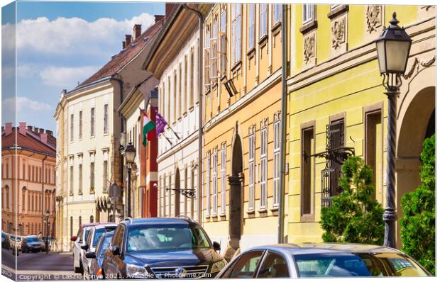 Uri Street - Budapest Canvas Print by Laszlo Konya