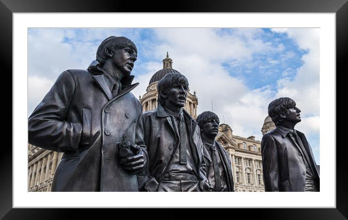 The Beatles statue Framed Mounted Print by Jason Wells