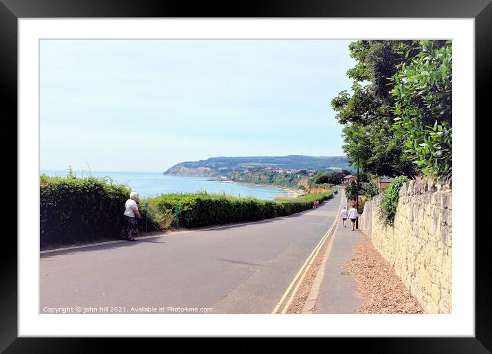 Coast path, Lake, Isle of Wight. Framed Mounted Print by john hill