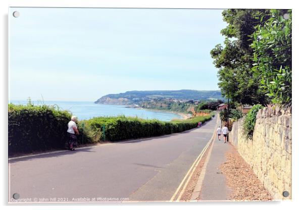 Coast path, Lake, Isle of Wight. Acrylic by john hill